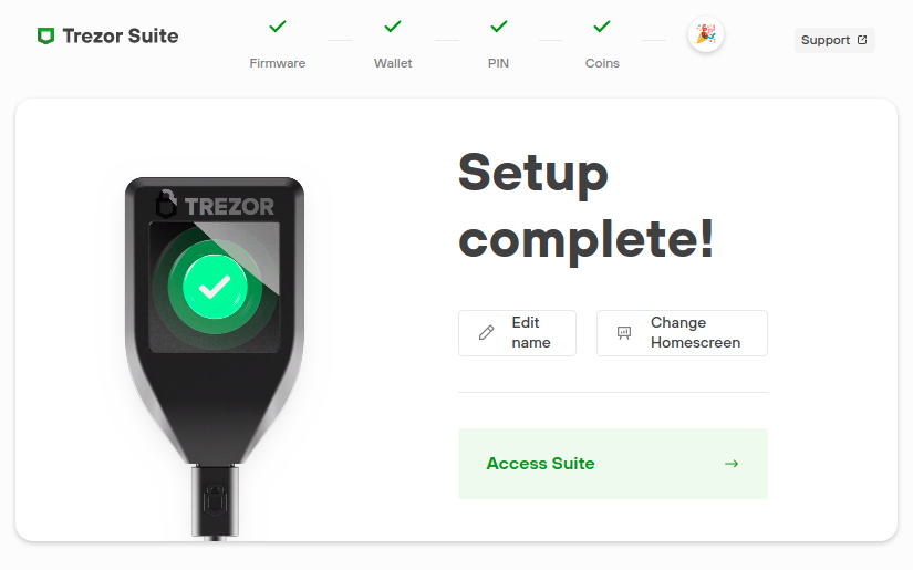 Trezor Suite Integration - Seamlessly integrates with Trezor Suite desktop and web applications for comprehensive portfolio man...
